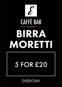 Birra Moretti 5 for £20